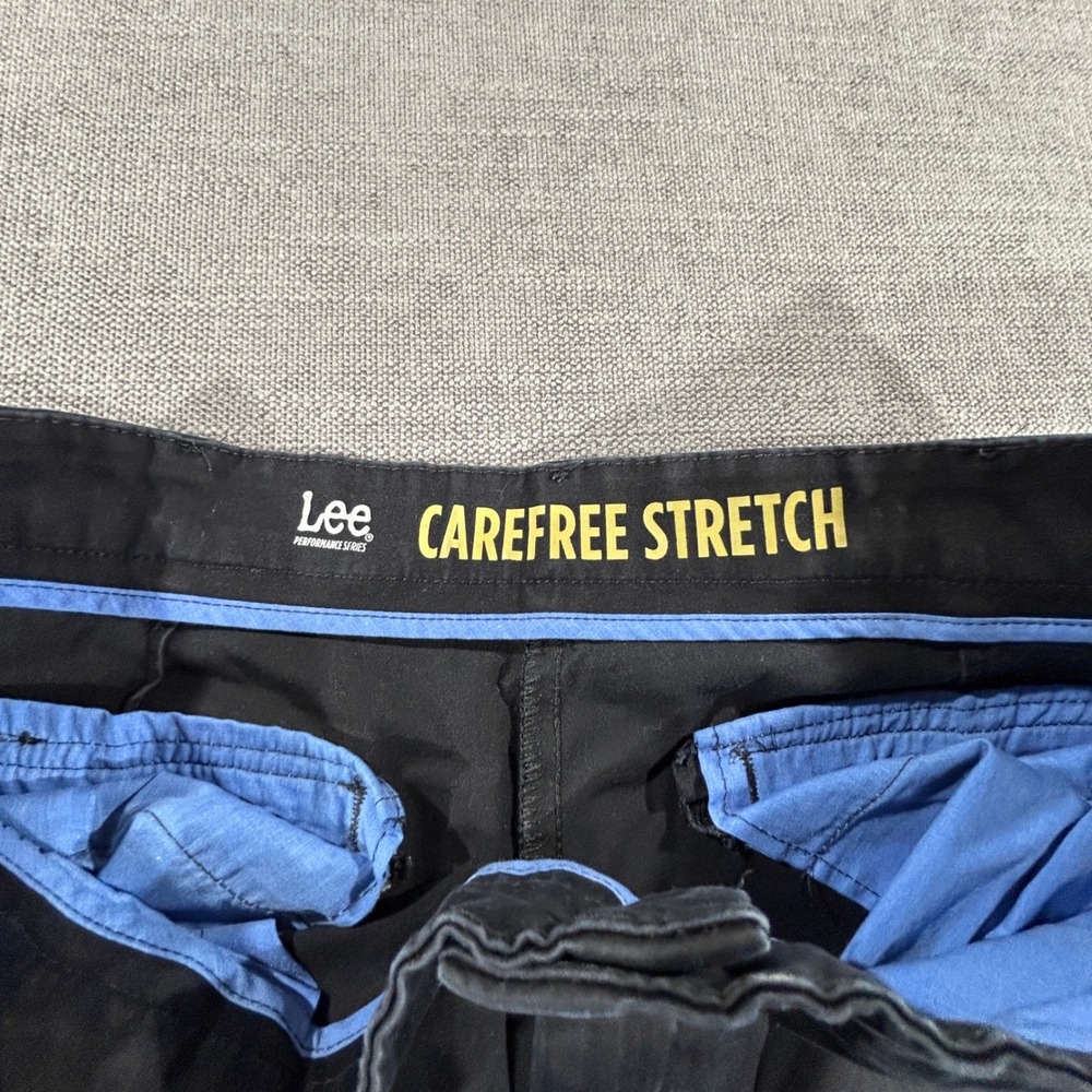 Lee Performance Series Pants Mens 36x30 Black Excellent Carefree Stretch Chino - Picture 7 of 9